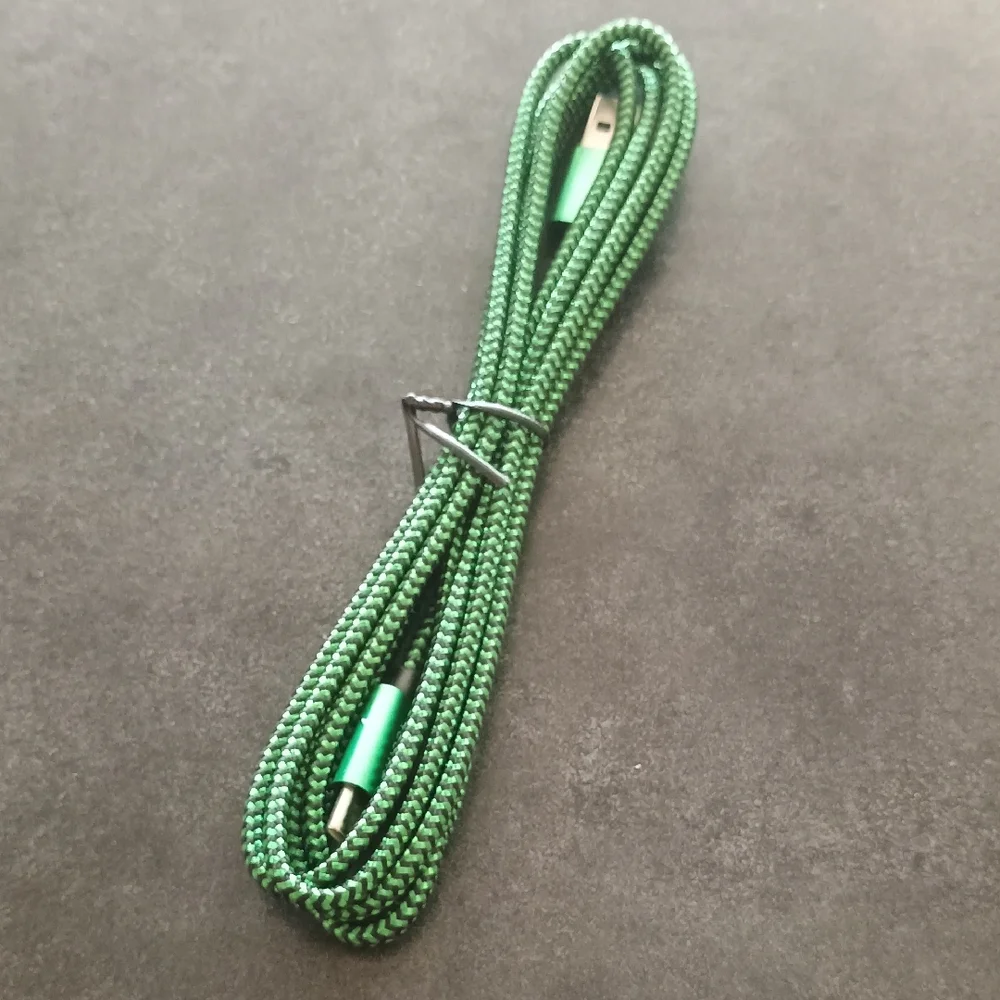 6ft Green Braided USB Type C Cable